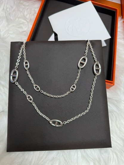 [Glow Muse]Classic Silver Sweater Chain