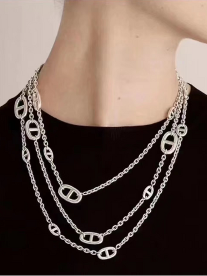 [Glow Muse]Classic Silver Sweater Chain