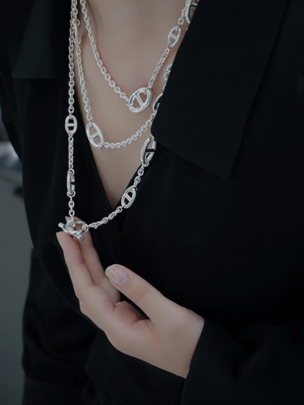[Glow Muse]Classic Silver Sweater Chain