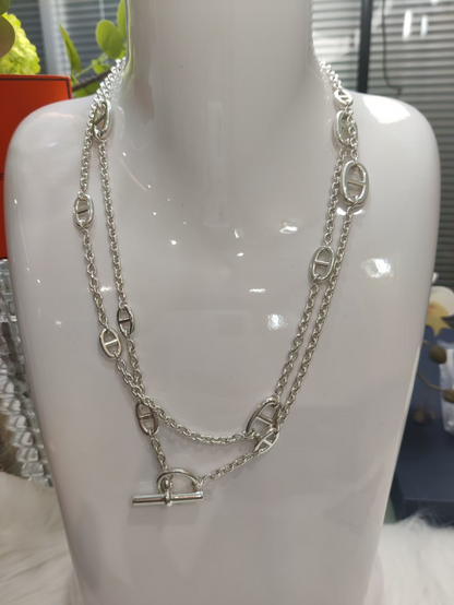 [Glow Muse]Classic Silver Sweater Chain