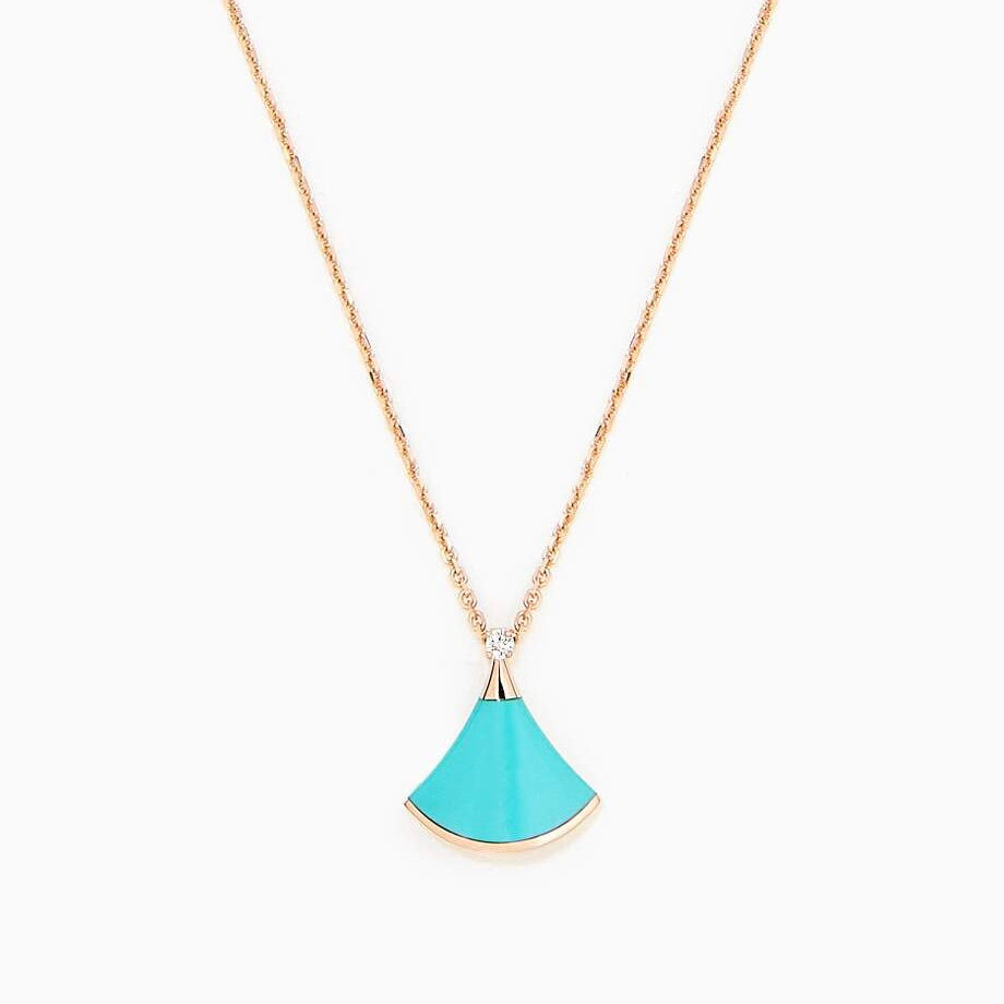 [Glow Muse]DREAM NECKLACE TURQUOISE PINK GOLD