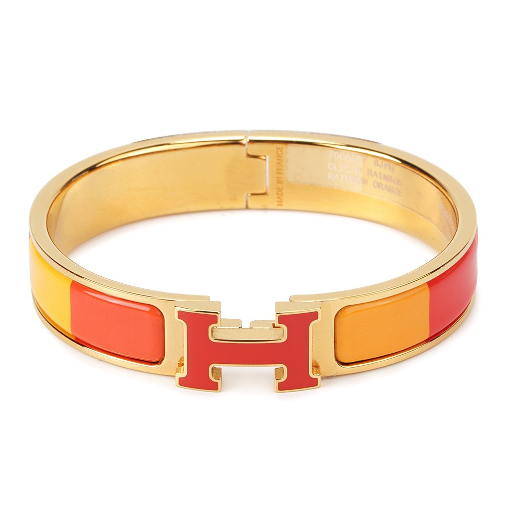 [Glow Muse]H BRACELET ORANGE RAINBOW CERAMIC
