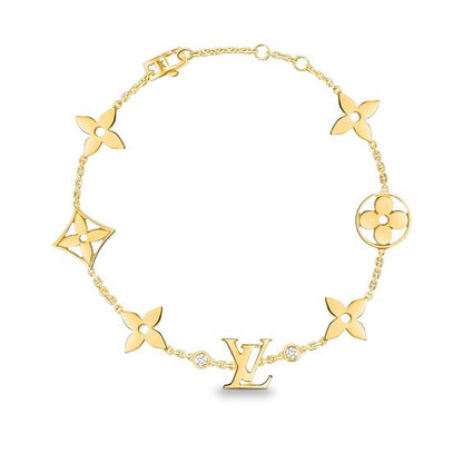 [Glow Muse]STAR AND SUN 7 MOTIFS GOLD BRACELET