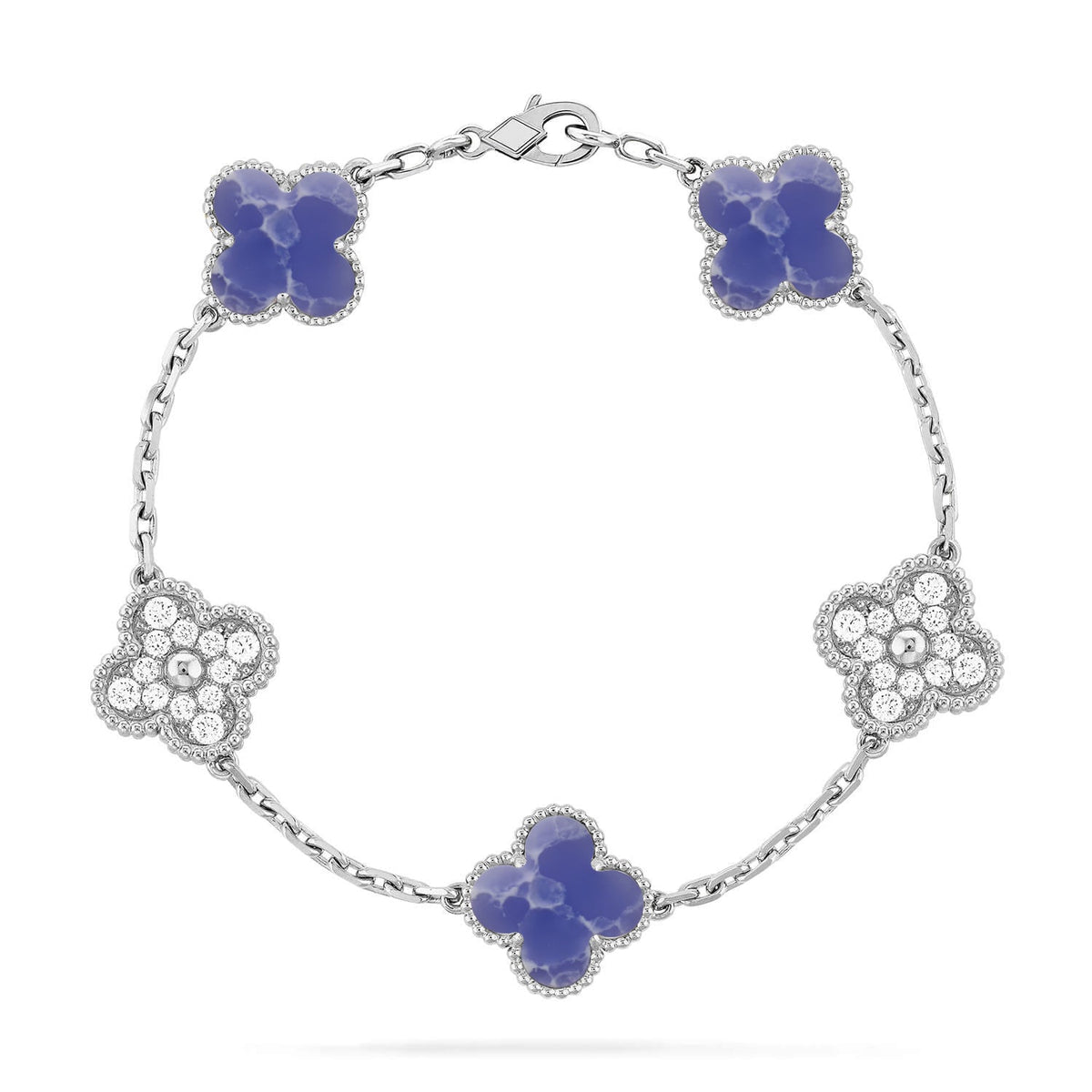 [⭐Glow Muse]CLOVER 5 MOTIF BLUE VEINS BRACELET COLLECTION