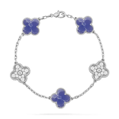 [⭐Glow Muse]CLOVER 5 MOTIF BLUE VEINS BRACELET COLLECTION