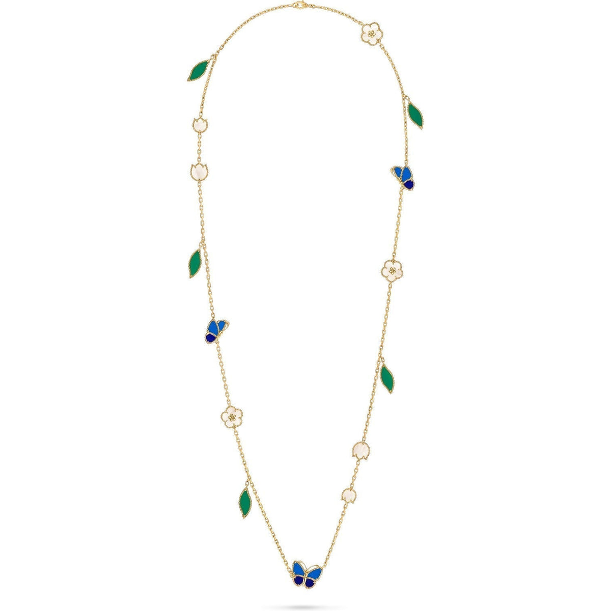 [Glow Muse]LUCKY SPRING BUTTERFLY 15 FLOWER NECKLACE