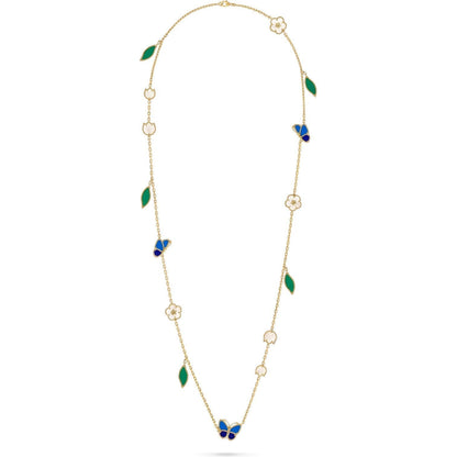 [Glow Muse]LUCKY SPRING BUTTERFLY 15 FLOWER NECKLACE