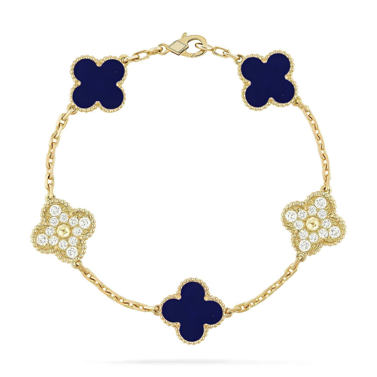 [⭐Glow Muse]CLOVER 5 MOTIF LAPIS LAZULI BRACELET COLLECTION