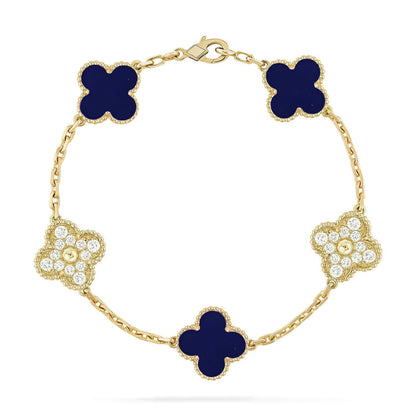 [⭐Glow Muse]CLOVER 5 MOTIF LAPIS LAZULI BRACELET COLLECTION
