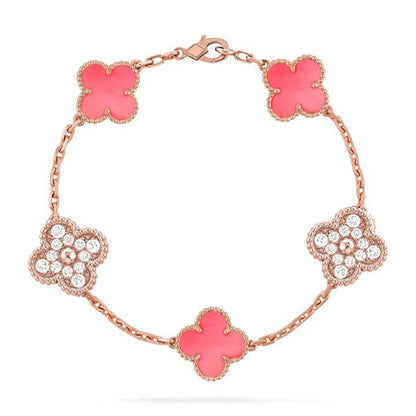 [⭐Glow Muse] CLOVER 5 MOTIFS  PINK MOP BRACELET COLLECTION