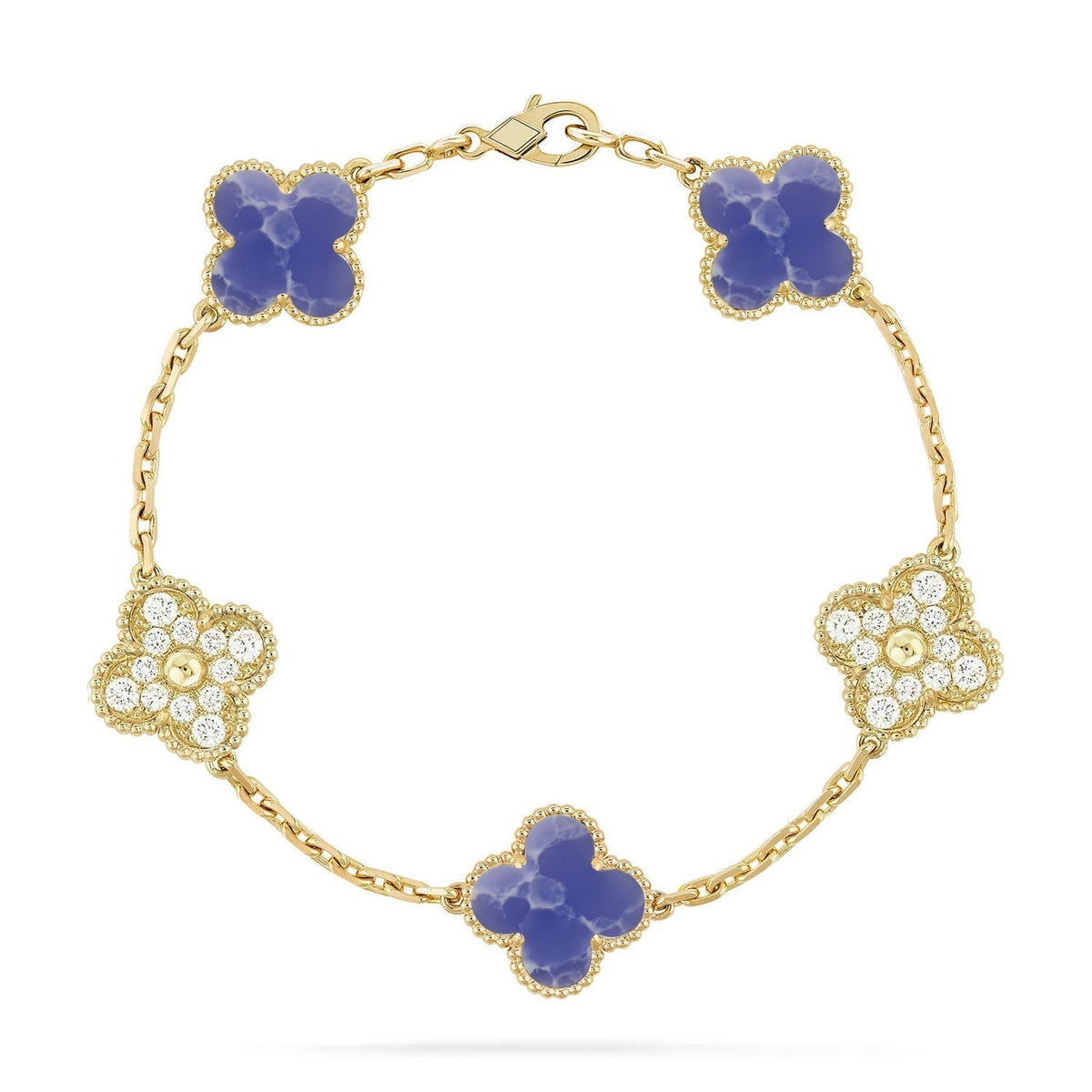[⭐Glow Muse]CLOVER 5 MOTIF BLUE VEINS BRACELET COLLECTION