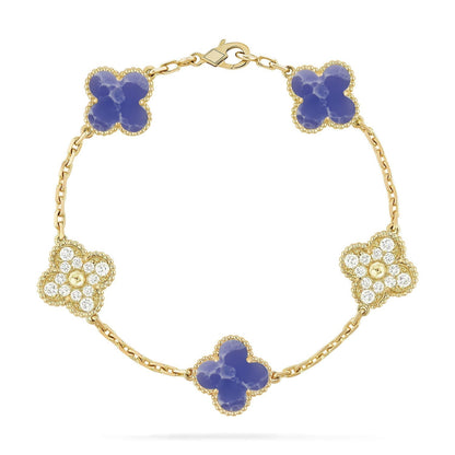 [⭐Glow Muse]CLOVER 5 MOTIF BLUE VEINS BRACELET COLLECTION