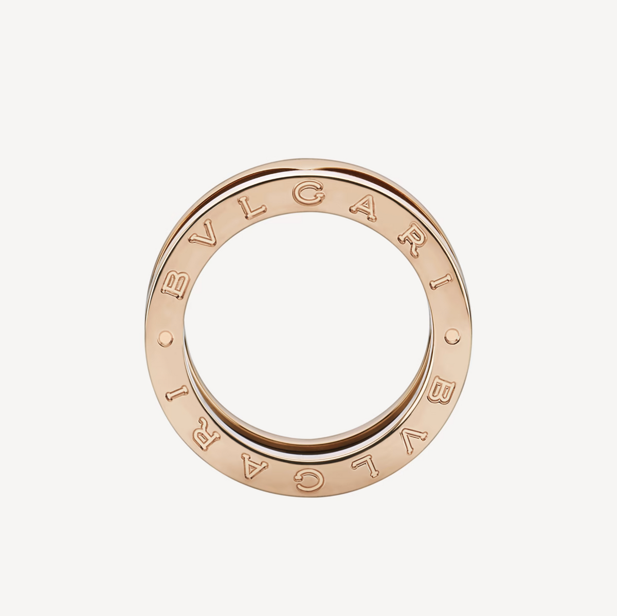 [Glow Muse]ZERO 1 TWO-BAND LOOPS AND BLACK CERAMIC PINK GOLD RING