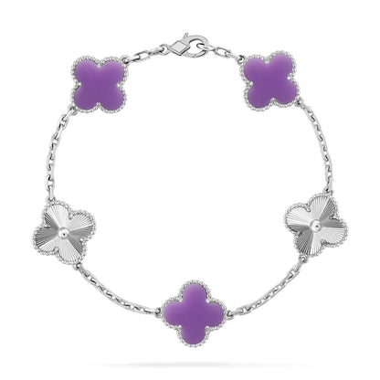 [⭐Glow Muse]CLOVER 5 MOTIF LIGHT PURPLE BRACELET COLLECTION