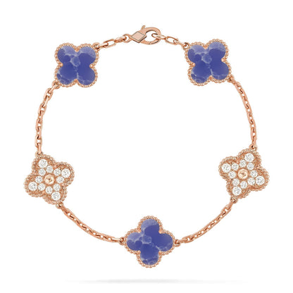 [⭐Glow Muse]CLOVER 5 MOTIF BLUE VEINS BRACELET COLLECTION