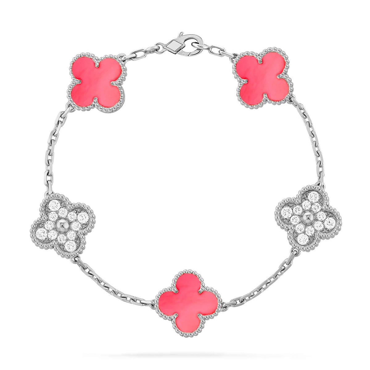 [⭐Glow Muse] CLOVER 5 MOTIFS  PINK MOP BRACELET COLLECTION