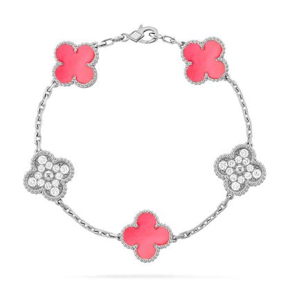 [⭐Glow Muse] CLOVER 5 MOTIFS  PINK MOP BRACELET COLLECTION