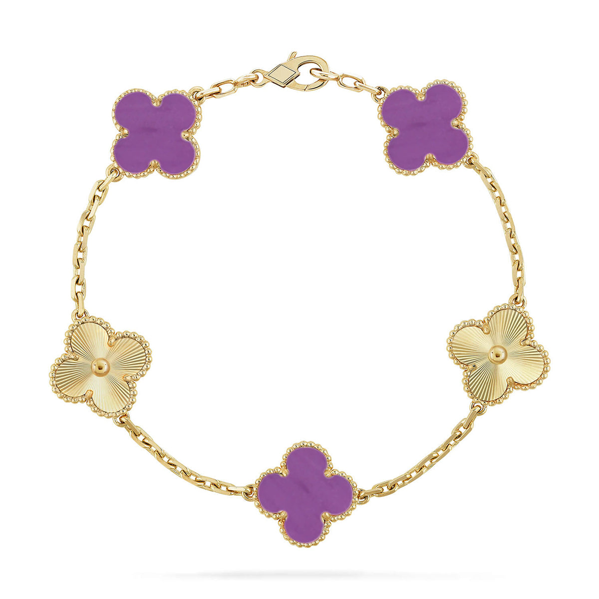 [⭐Glow Muse] CLOVER 5 MOTIF VIOLET BRACELET COLLECTION