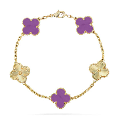 [⭐Glow Muse] CLOVER 5 MOTIF VIOLET BRACELET COLLECTION