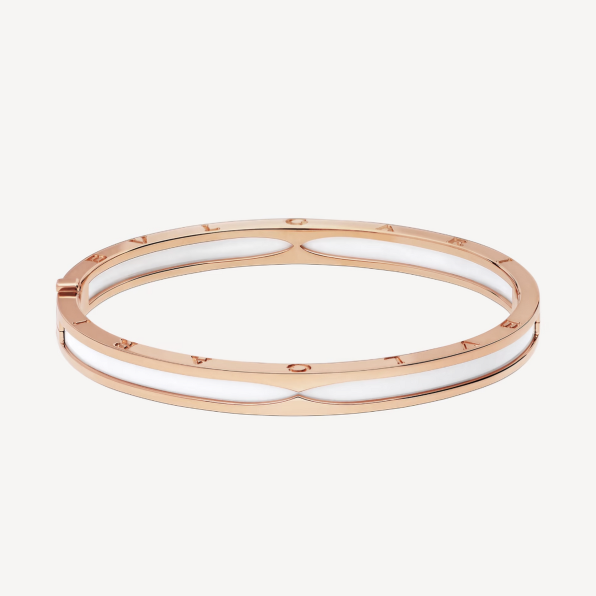 [Glow Muse]ZERO 1 PINK GOLD WITH WHITE CERAMIC BRACELET