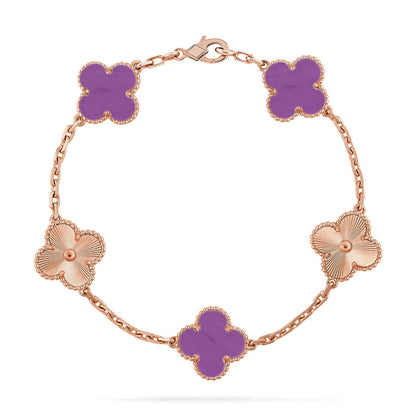 [⭐Glow Muse] CLOVER 5 MOTIF VIOLET BRACELET COLLECTION