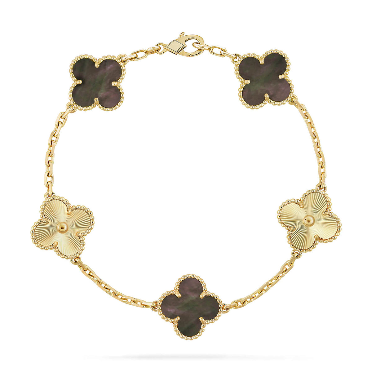 [⭐Glow Muse] CLOVER 5 MOTIF GRAY MOP BRACELET COLLECTION