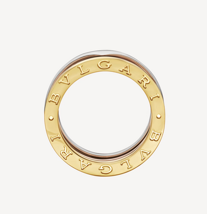 [Glow Muse]ZERO 1 THREE-BAND ROSE WHITE AND YELLOW RING