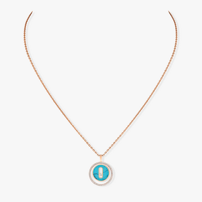 [Glow Muse]Demo MOVE 1 DIAMOND TURQUOISE PINK GOLD DIAMOND NECKLACE