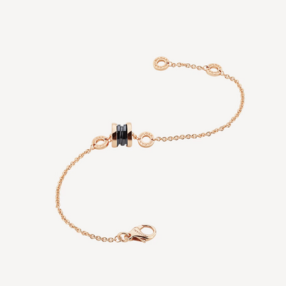 [Glow Muse]ZERO 1 SOFT PINK GOLD AND BLACK CERAMIC BRACELET