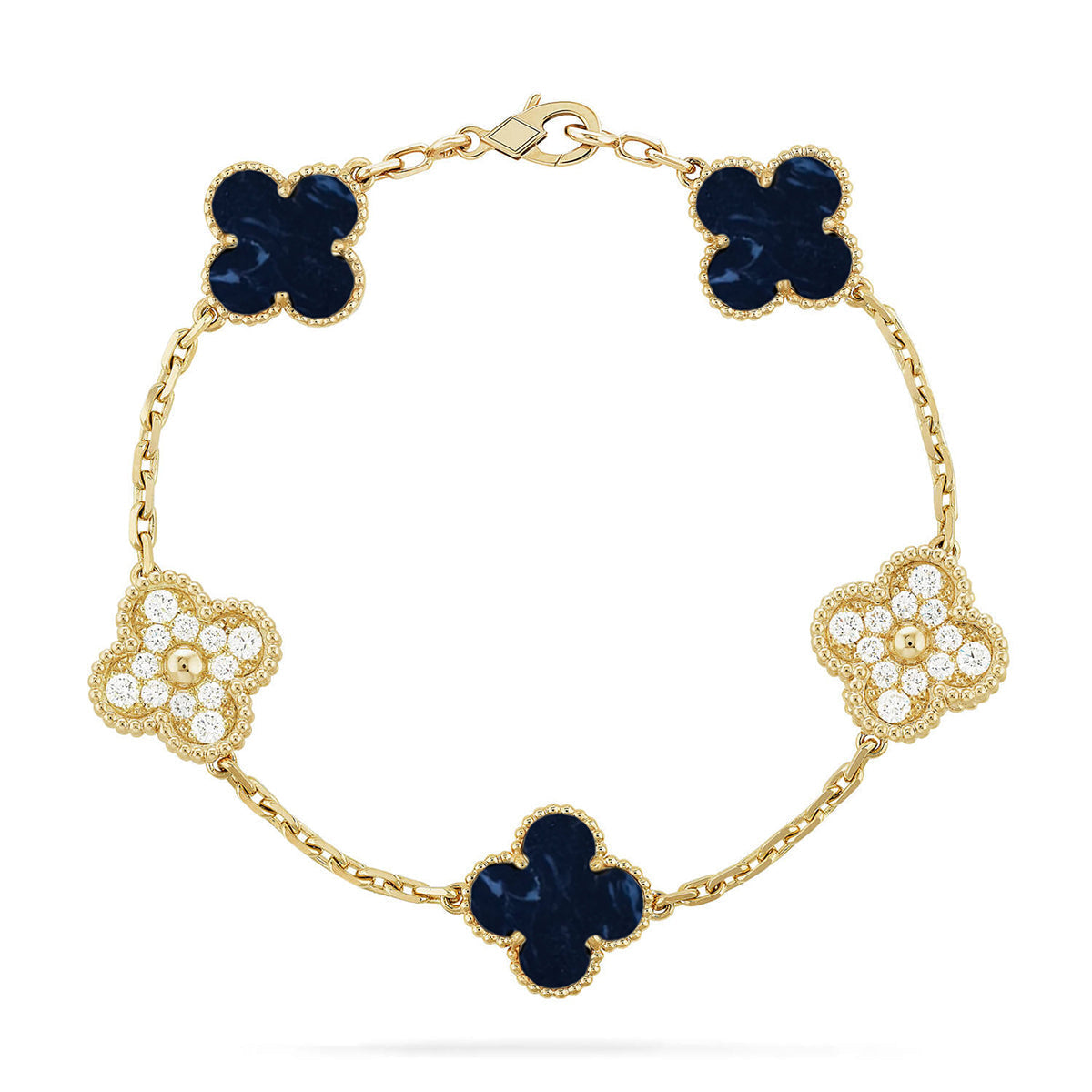 [⭐Glow Muse]CLOVER 5 MOTIF PIETERSITE BRACELET COLLECTION