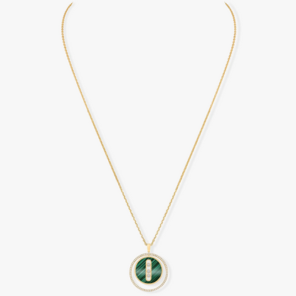 [Glow Muse]Demo MOVE 3 DIAMOND MALACHITE GOLD DIAMOND NECKLACE