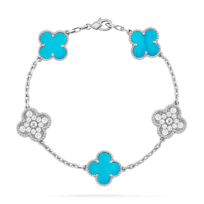 [⭐Glow Muse] CLOVER 5 MOTIF TURQUOISE BRACELET COLLECTION