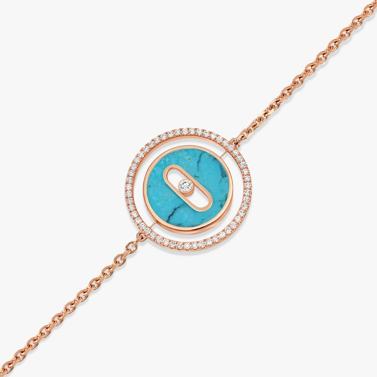[Glow Muse]Demo MOVE TURQUOISE PINK GOLD DIAMOND BRACELET