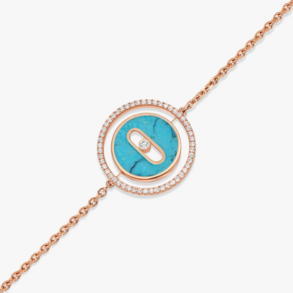 [Glow Muse]Demo MOVE TURQUOISE PINK GOLD DIAMOND BRACELET