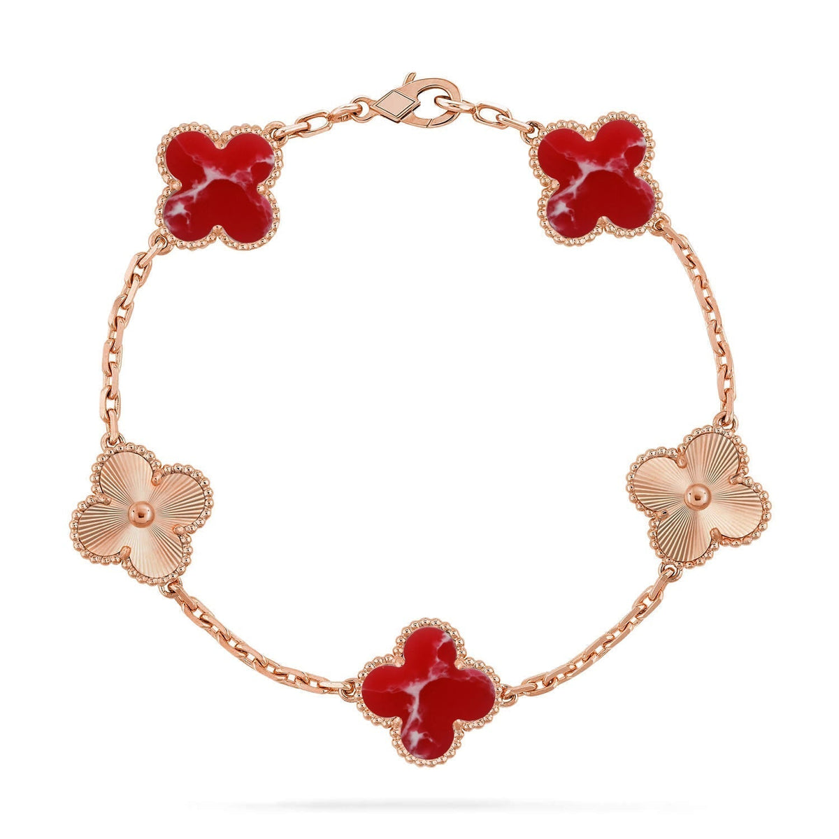 [⭐Glow Muse]CLOVER 5 MOTIF RED PATTERN BRACELET COLLECTION