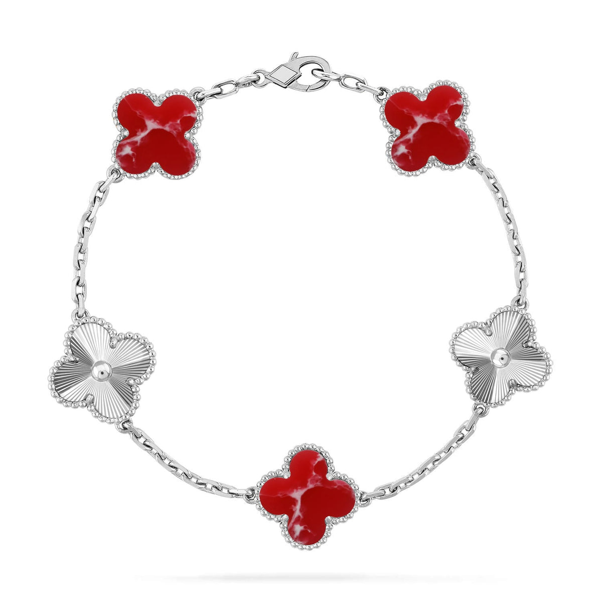 [⭐Glow Muse]CLOVER 5 MOTIF RED PATTERN BRACELET COLLECTION