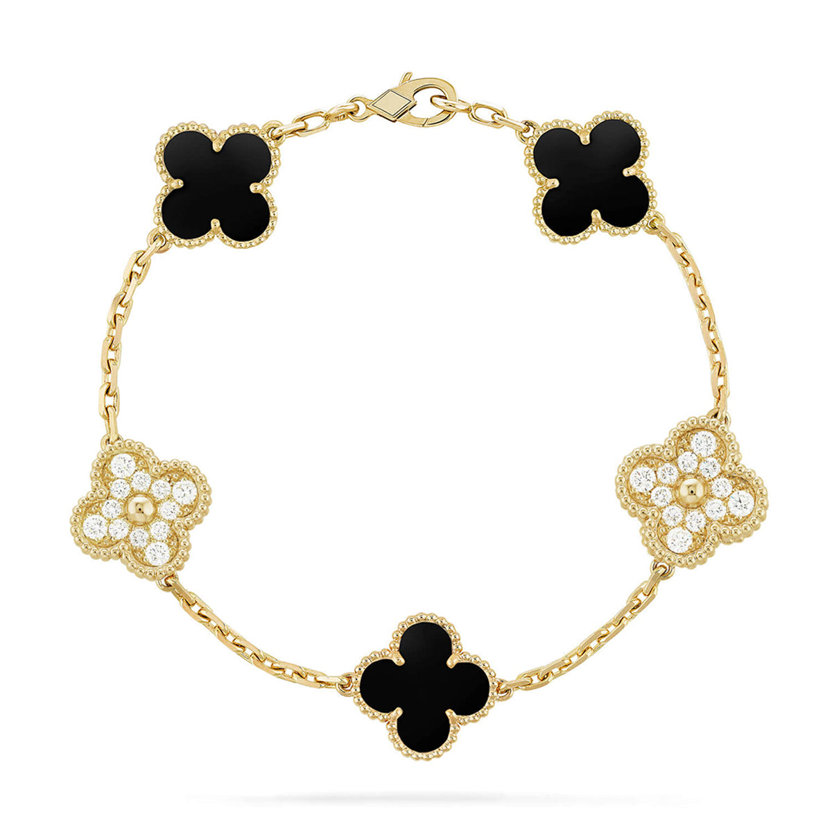 [⭐Glow Muse] CLOVER 5 MOTIF ONYXS BRACELET COLLECTION