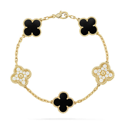 [⭐Glow Muse] CLOVER 5 MOTIF ONYXS BRACELET COLLECTION