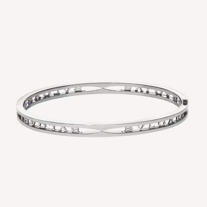 [Glow Muse]ZERO 1 SPIRAL LOGO SILVER BRACELET
