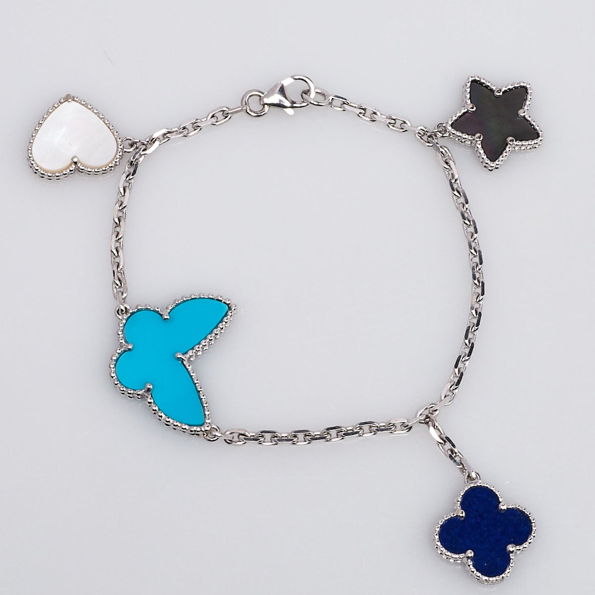 [Glow Muse]LUCKY SPRING SILVER BRACELET 4 MOTIF