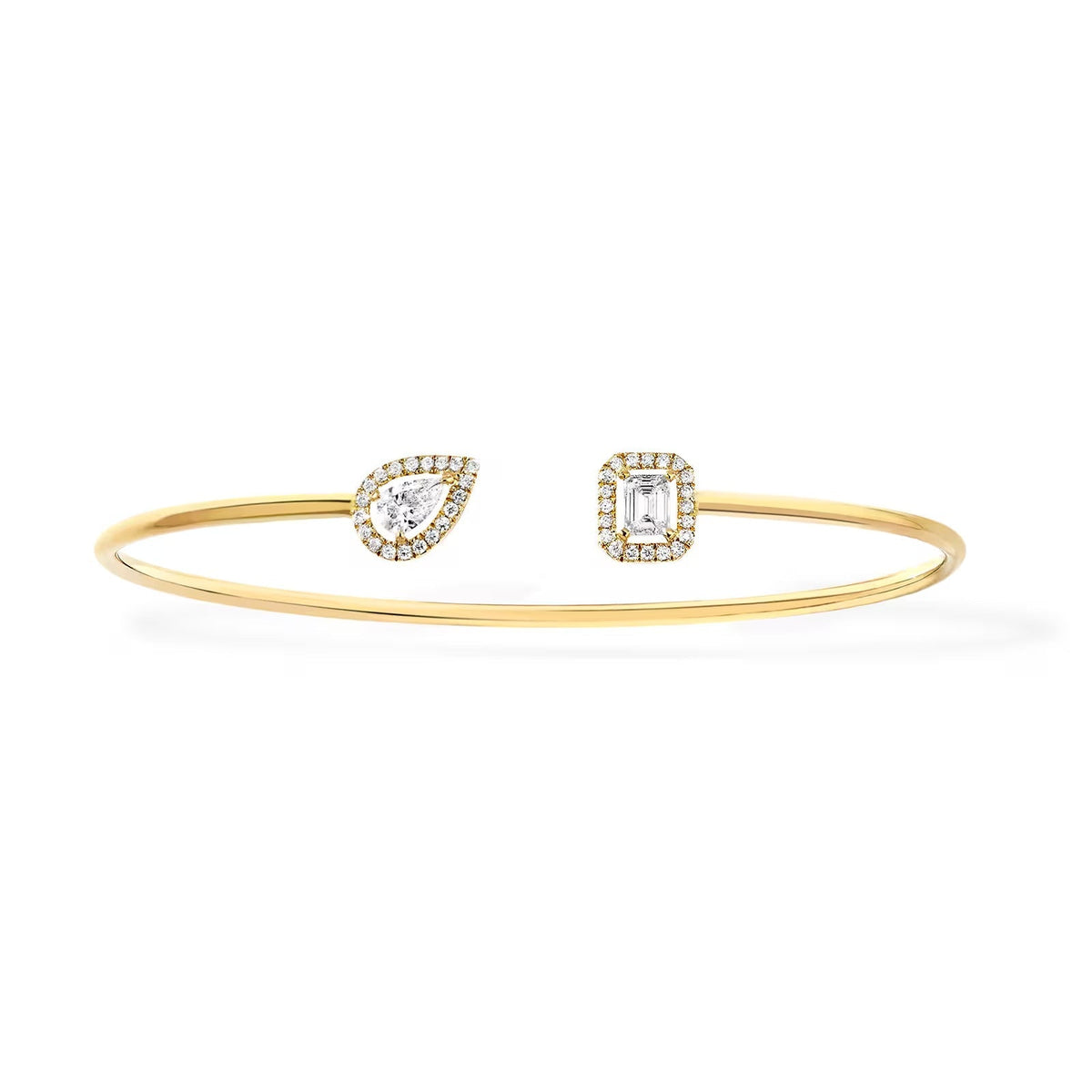 [Glow Muse]JONC FLEX MY TWIN TOI & MOI SILVER DIAMOND BRACELET