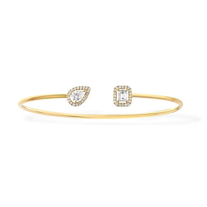 [Glow Muse]JONC FLEX MY TWIN TOI & MOI SILVER DIAMOND BRACELET