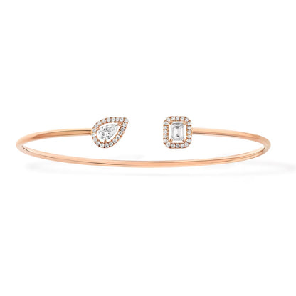 [Glow Muse]JONC FLEX MY TWIN TOI & MOI SILVER DIAMOND BRACELET
