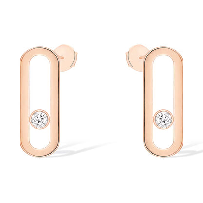 [Glow Muse]MOVE UNO SMALL 1 DIAMOND EARRINGS