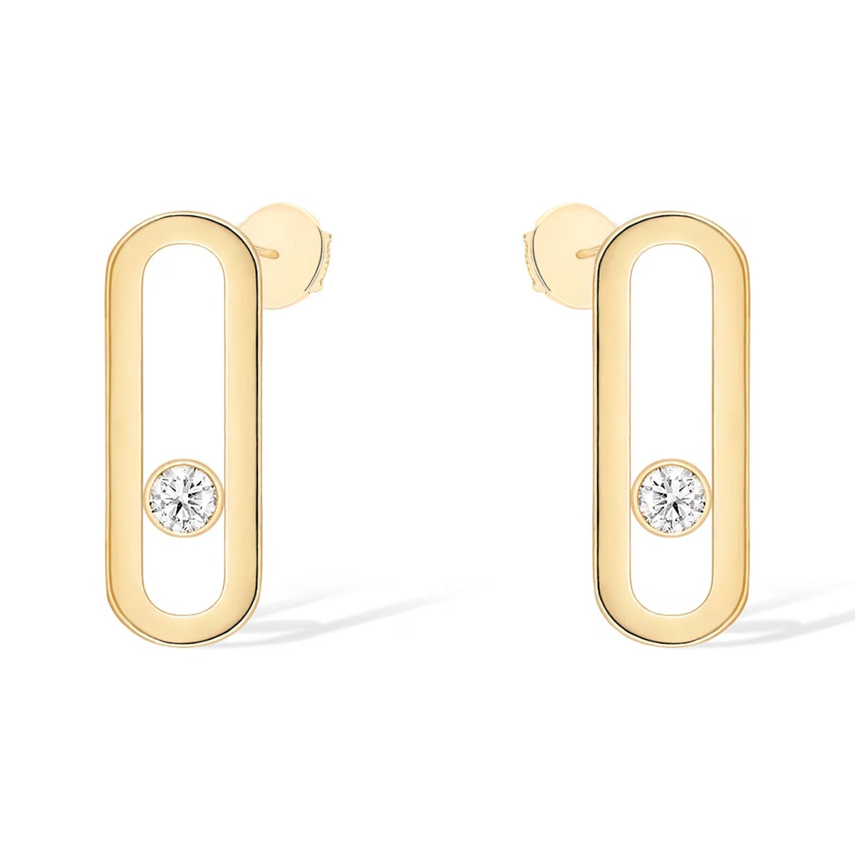 [Glow Muse]MOVE UNO SMALL 1 DIAMOND EARRINGS
