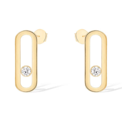 [Glow Muse]MOVE UNO SMALL 1 DIAMOND EARRINGS
