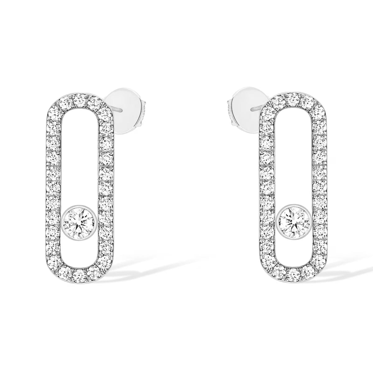 [Glow Muse]MOVE UNO STUD DIAMOND PAVED EARRINGS