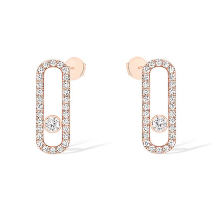 [Glow Muse]MOVE UNO STUD DIAMOND PAVED EARRINGS