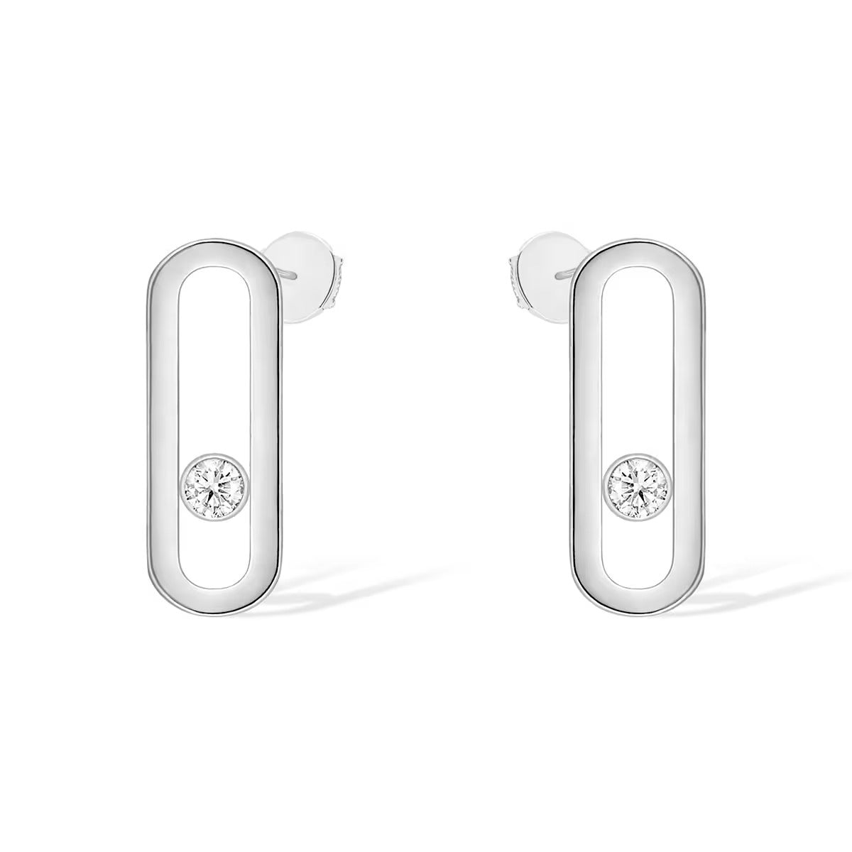 [Glow Muse]MOVE UNO SMALL 1 DIAMOND EARRINGS