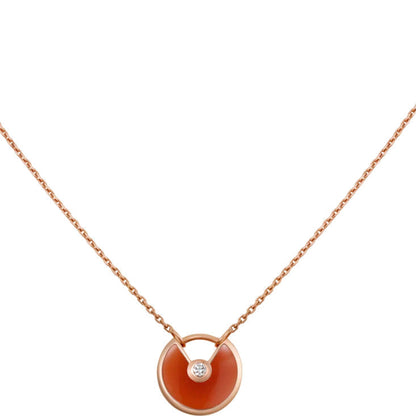 [Glow Muse]AMULETTE GOLD CARNELIAN ONYX NECKLACE